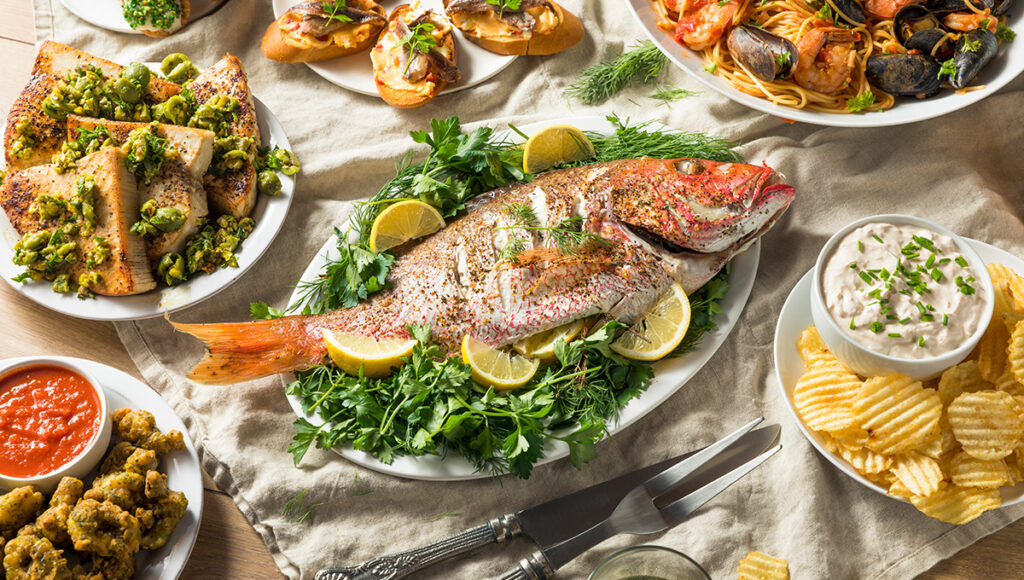 seafood holiday traditions with Italian Feast of Seven Fishes