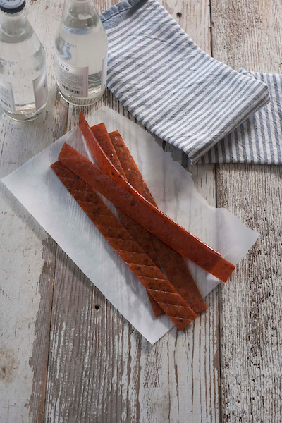 Photo of salmon jerky strips