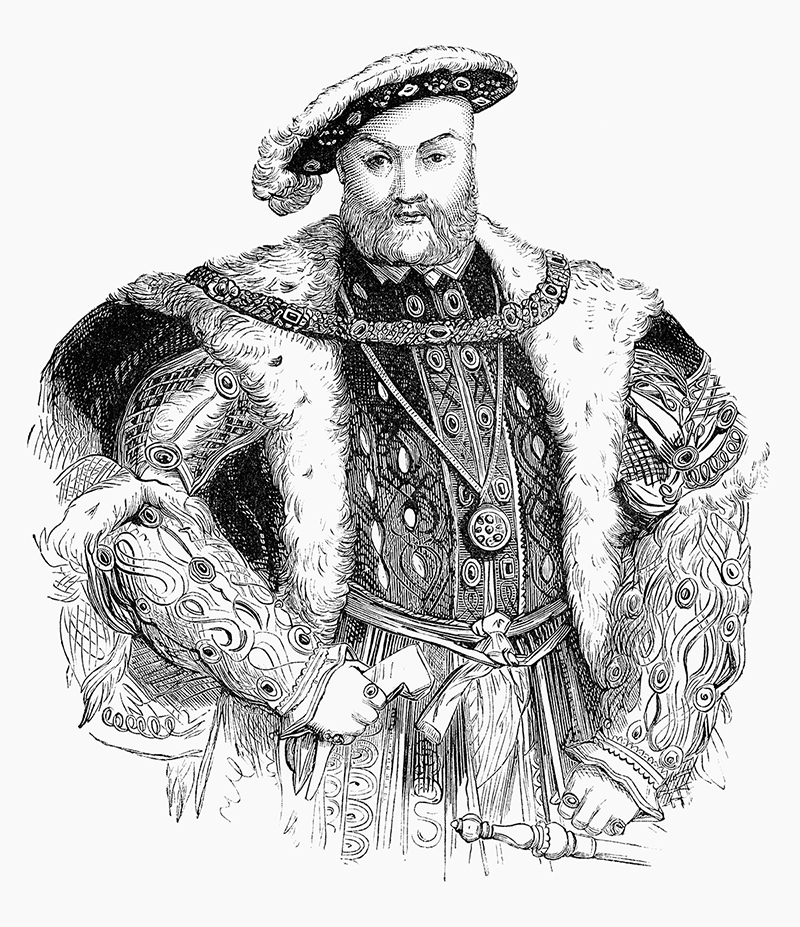 Fish on Friday with a drawing of King Henry VIII.