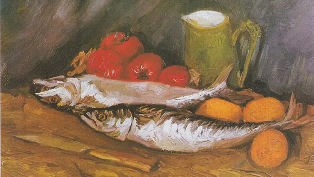 fish art hero Van Gogh Still life mackerel and tomato