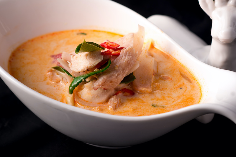 Thai seafood: Coconut shrimp soup