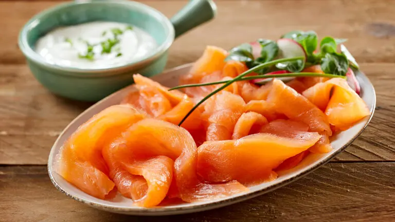 Healthy slices of lox
