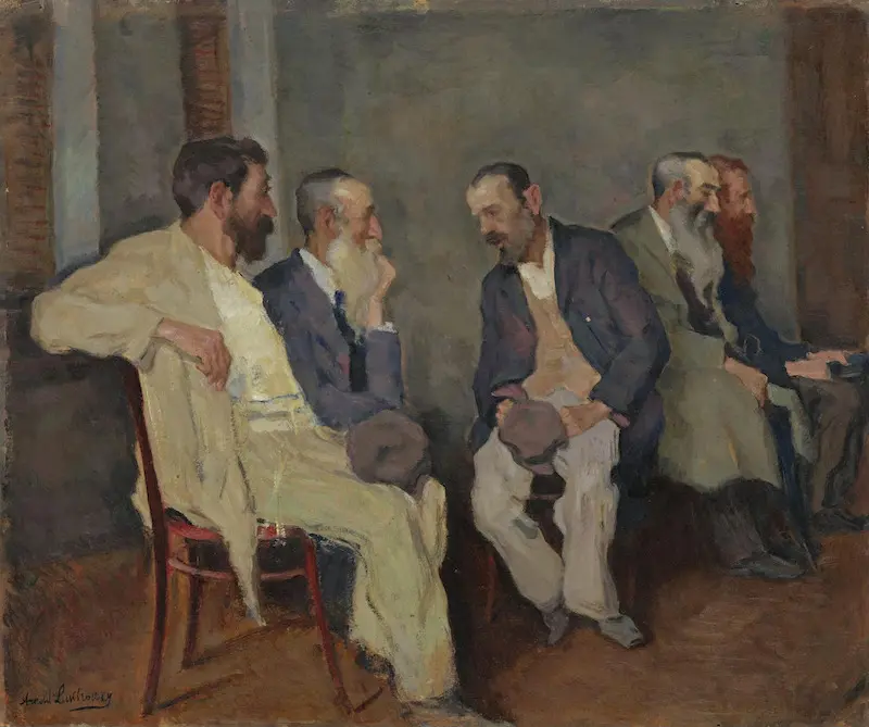 New Year's Resolutions: How to Have a Good Conversation: Painting titled "Conversation" by Arnold Lakhovsky