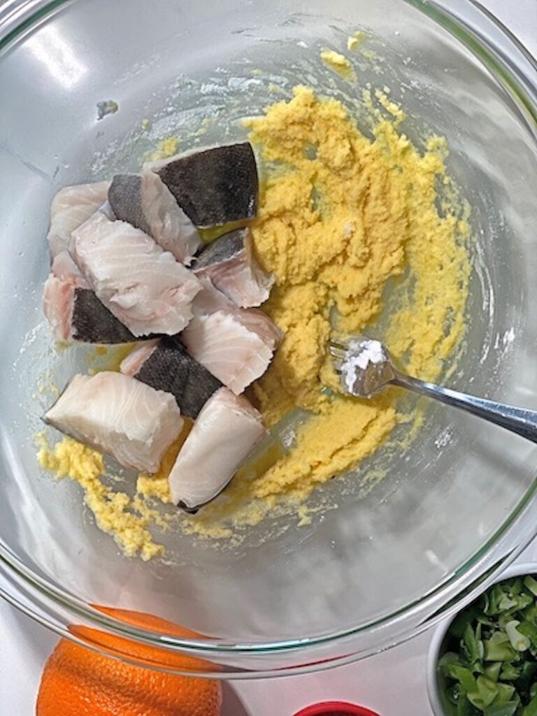 Sablefish recipe being made
