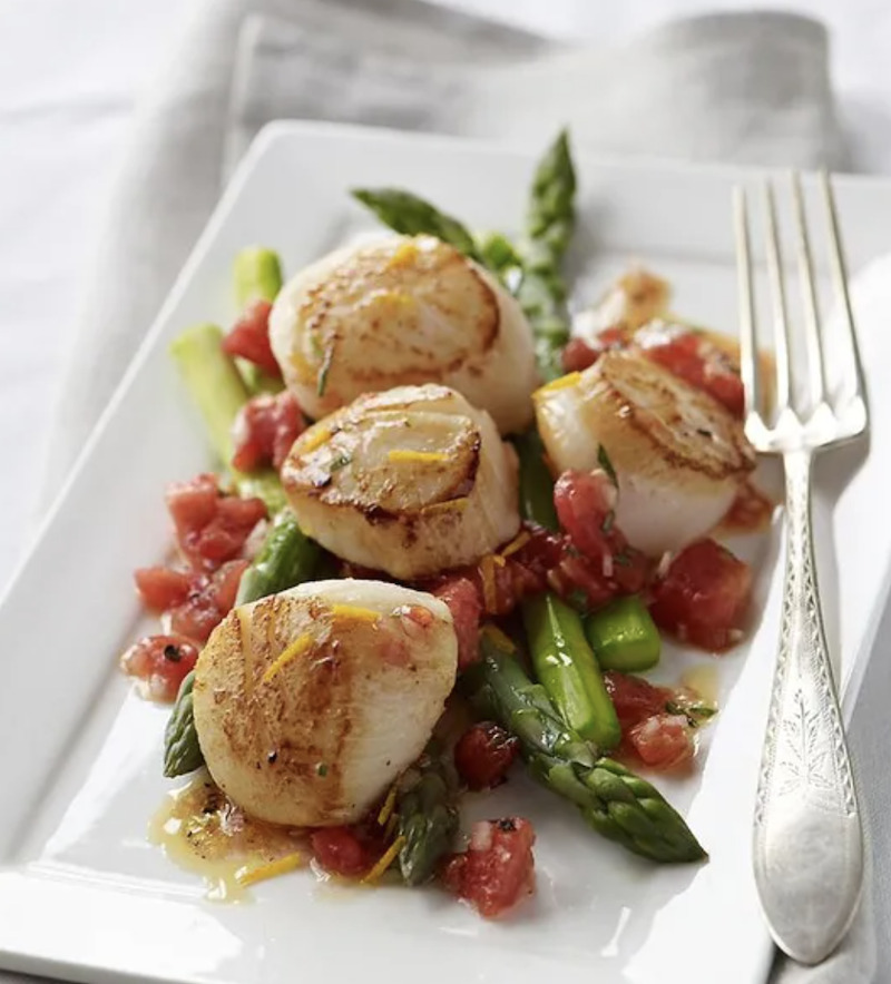 Scallop recipes scallops and asparagus