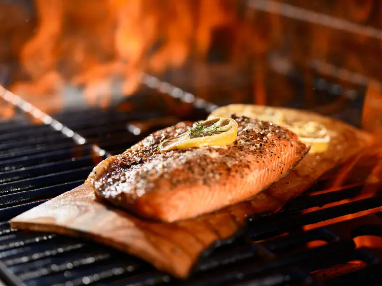 Seafood longevity - salmon on a plank