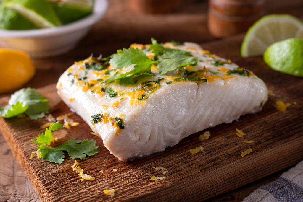 Whitefish recipe: halibut fillet