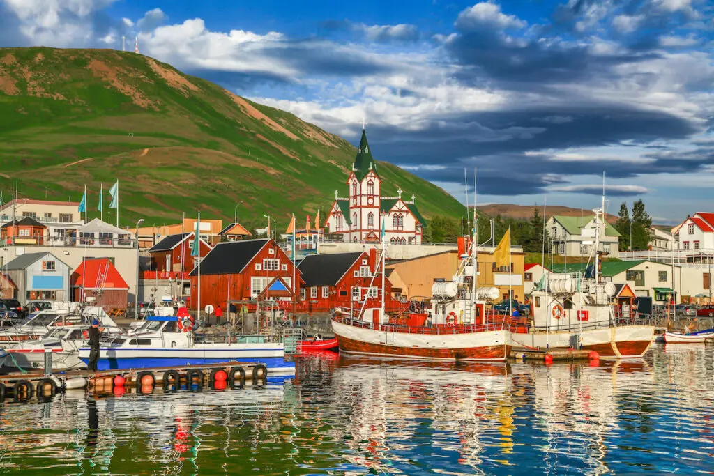 Icelandic seafood town.