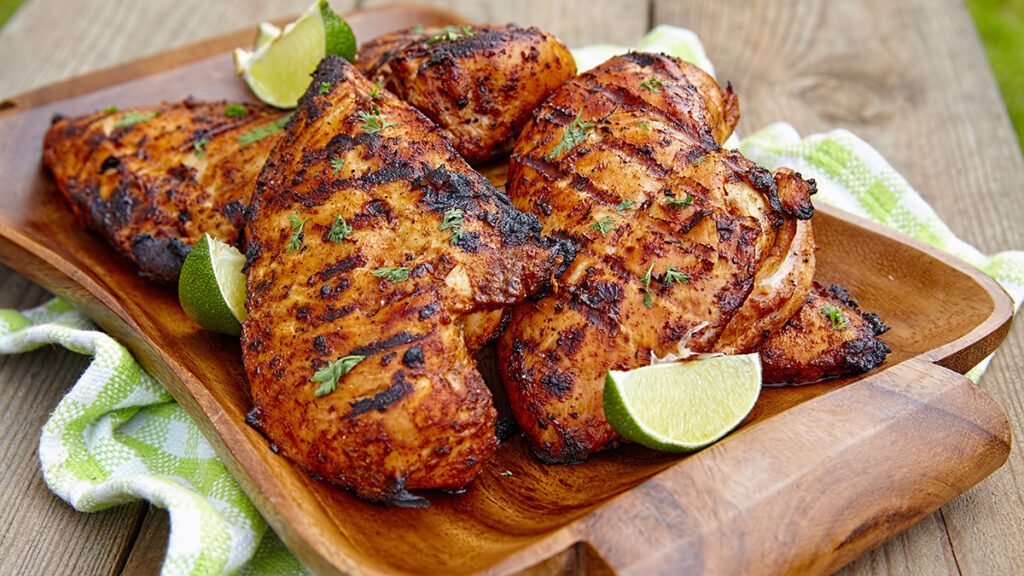 How to grill chicken breasts.