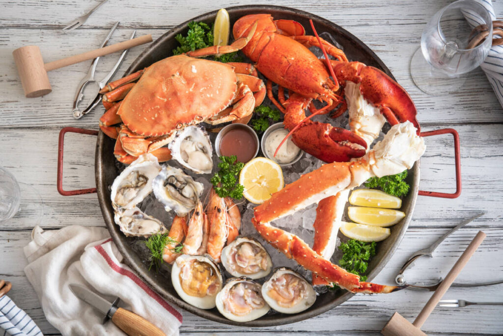 national seafood month with a gorgeous seafood platter.