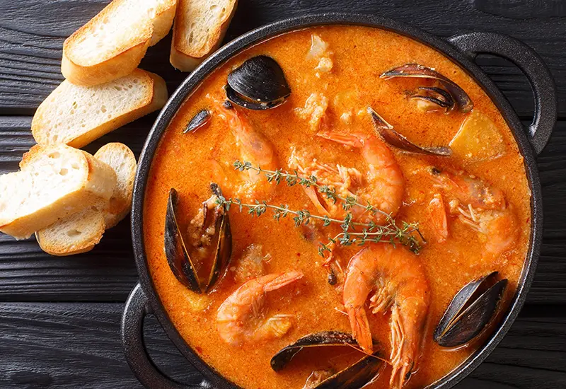 bouillabaisse spicy seafood soup