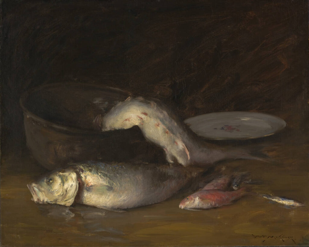 fish expressions william merritt chase big copper kettle and fish