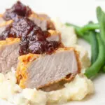 Crispy Pan-Fried Pork Chop Recipe with Cherry Chutney