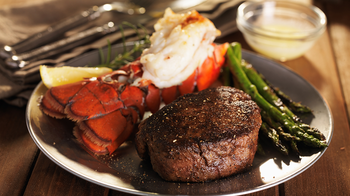 Surf and turf on a plate.