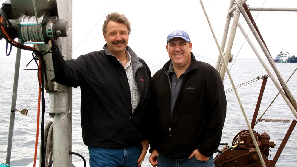 Vital Choice co-founders on a boat.