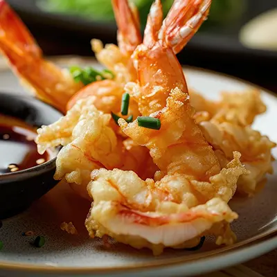 Shrimp recipes with a plate of shrimp tempura.